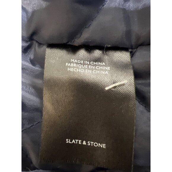 Slate & Stone Trucker Jacket Mens XLarge Distressed Denim Quilted Lined Buttons - Picture 6 of 10